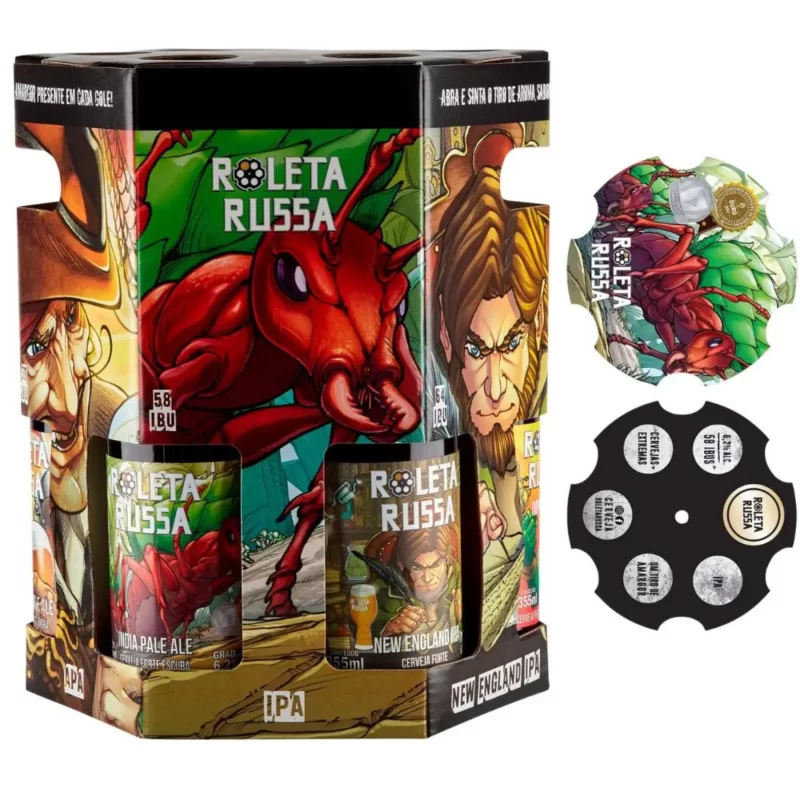 Kit Tambor 6 Cervejas Roleta Russa Lata 350ml